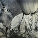 "Ohne Titel" (Gemeinschaftsarbeit mit Frau Bianca Dworatzek), Maße: 100 x 120 cm, Technik: Acryl