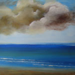 "Wolken am Meer", Maße: 30 x 40 cm, Technik: Acryl