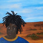 "Junge aus Afrika", Maße: 50 x 70 cm, Technik: Acryl