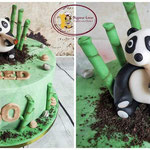 Panda met joint taart