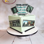 50 jaar met foto's taart