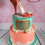 High heel taart pastel