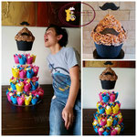 Cupcake toren met Giant Cupcake