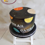 Universum en planeten taart 