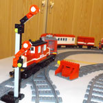 Eisenbahn Handsignal aus Lego