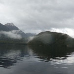 Doubtful Sound in clouds and rain