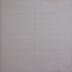 scarification blanche, acrylique sur toile, 60x60