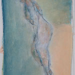 Grande frileuse, pastel sur papier 20x50cm, 1999 ©Didier Rochut