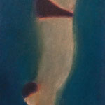Plongeur,  pastel sur papier environ 60x80 © Didier Rochut