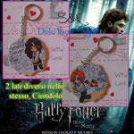 Harry Potter , doppia immagina da un lato Ron dall'altro Hermione - Portachiave - Ciondolo per borsa -Versione Chibi-