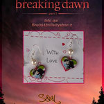 Bella & Edward - Eclipse  "Twiligth Saga"  ORECCHINI CON PERLE