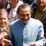 1956 - Diane ( 13y.o.) with Meher Baba at Coit Tower over-looking San Francisco harbour - image excerpts from "Meher Baba's Grace"