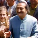 1956 - Diane ( 13y.o.) with Meher Baba at Coit Tower over-looking San Francisco harbour - image excerpts from "Meher Baba's Grace"