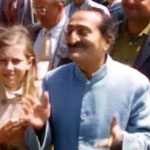 1956 - Diane ( 13y.o.) with Meher Baba at Coit Tower over-looking San Francisco harbour - image excerpts from "Meher Baba's Grace"