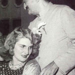 Meher Baba with Virginia Rudd in Longchamps Restaurant, Manhattan House, New York - 22 July 1956