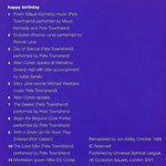 HAPPY BIRTHDAY ; Back cover