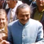 1956 - Diane ( 13y.o.) with Meher Baba at Coit Tower over-looking San Francisco harbour - image excerpts from "Meher Baba's Grace"