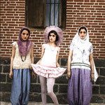 September 1932- Fancy dress costumes (L-R) Mehera, Mani anf Freiny (Mehera's sister). Image rendition by Anthony Zois.