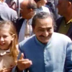 1956 - Diane ( 13y.o.) with Meher Baba at Coit Tower over-looking San Francisco harbour - image excerpts from "Meher Baba's Grace"