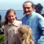 1956 - Diane ( 13y.o.) with Meher Baba at Coit Tower over-looking San Francisco harbour - image excerpts from "Meher Baba's Grace"