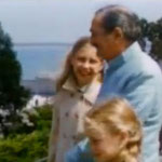 1956 - Diane ( 13y.o.) with Meher Baba at Coit Tower over-looking San Francisco harbour - image excerpts from "Meher Baba's Grace"