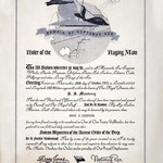 Certificate given for crossing the Equator