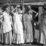 MSI Collection - ( L-R ) Margaret Craske, Kitty Davy (behind), Delia De Leon, Norina Matchabelli, Korshed Irani, Mehera Irani & Mani Irani.