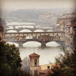 Ponte Vecchio, an arch bridge over the Arno River