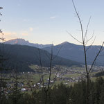 Gamsfeld und Russberg hüllten sich in die letzten Strahlen der untergehenden Sonne