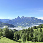 Ein ganz besonderer Blickfang waren die markanten Gesäuseberge - hier auf Admonter Kaibling, Sparafeld, Riffel und Reichenstein