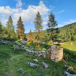 Hütten in Sicht