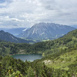 Ein Blick zurück: Der Steirersee und der Grimming