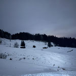 Die Mittereckalm ließ sich in der Dunkelheit nur noch erahnen