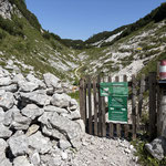 Wieder bei dem Gatter angekommen, bei dem der Aufstiegsweg zum Backenstein vom Hauptweg 235 abzweigt