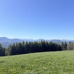 Nach Süden - markant zeigen sich hier Almkogel und Burgspitz, sowie die Haller Mauern