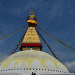 Die Stupa von Boudanath ist das wichtigste Heiligtum der Exiltibeter in Kathmandu