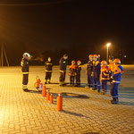 Übung am Feuerlöscher