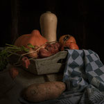 Titel: Mand met pompoenen Oplage: 1/10 Formaat: 1000x700 mm Prijs: € 800,-