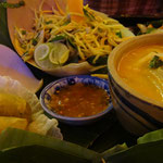 Salade locale, soupe coco
