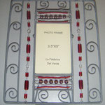 VAR.057 - cornice in metallo e perline di vetro