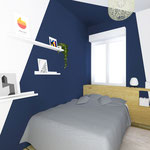 TETE DE LIT CHÊNE (3D)