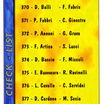 1999-00. Cards Mundi Cromo. Check-list