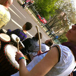 Rainbowdrums beim Stadtmarthon 2014 in Leipzig