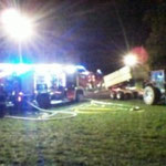 Zahlreiche Löschfahrzeuge waren im Einsatz.