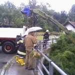 Verklausung bei der Bockbrücke.