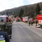 Großaufgebot an Feuerwehren.