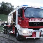 Löschwasserversorgung für das Tanklöschfahrzeug.