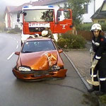 Der verunfallte Pkw...