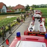 Der überflutete Ortsteil Weisching.