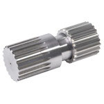 Splined shaft with pinion / Welle mit Freilaufritzel